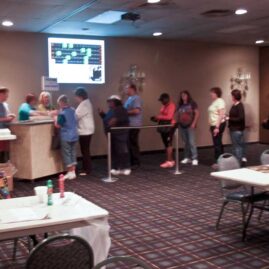 bingo hall progressive paper booth