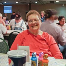 bingo player lady in red