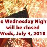 Closed July 4, 2018
