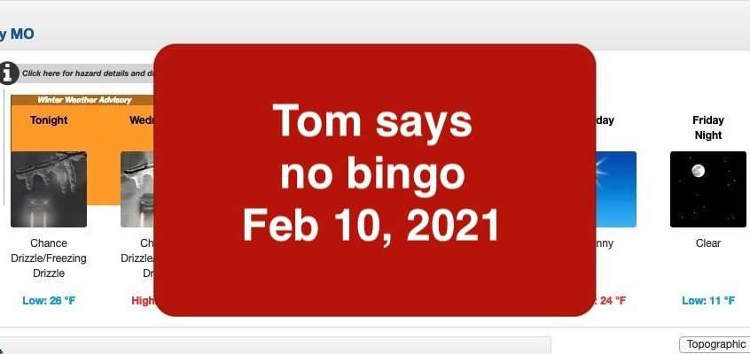 cancelling bingo feb 10th 2021 image