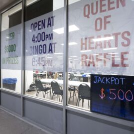 Northland Bingo Hall outside looking in pic - Wed night bingo kc