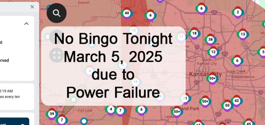 power failure no bingo march 5,2025