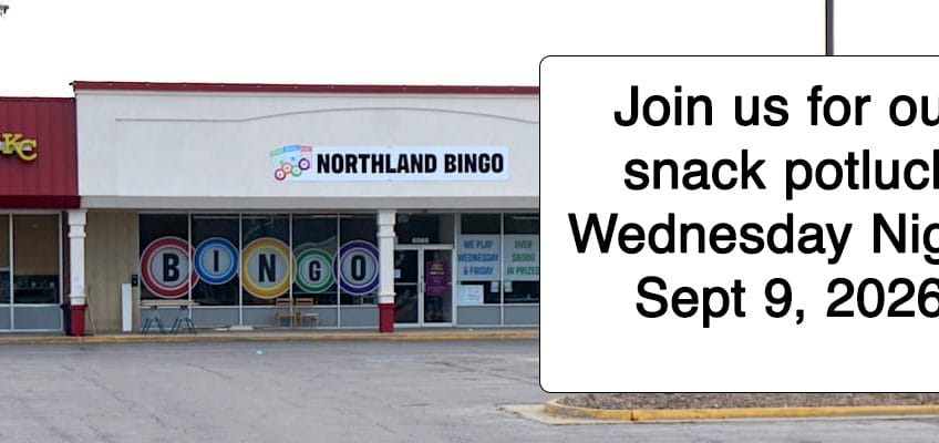 potluck snack night sept 9, 2026 - bingo hall front picture